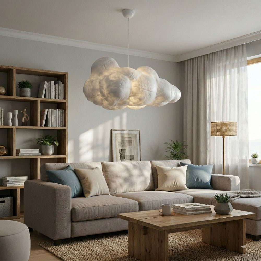 Lampada a sospensione moderna a forma di nuvola con altezza regolabile