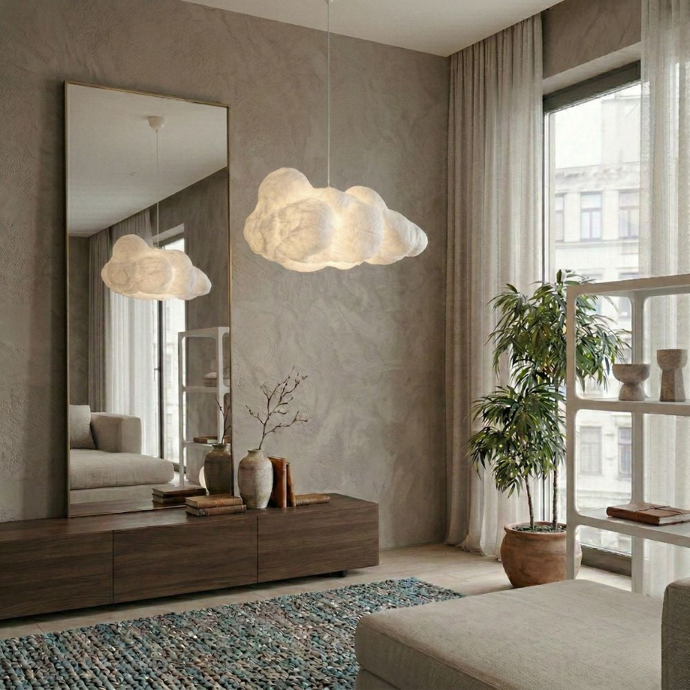 Lampada a sospensione moderna a forma di nuvola con altezza regolabile