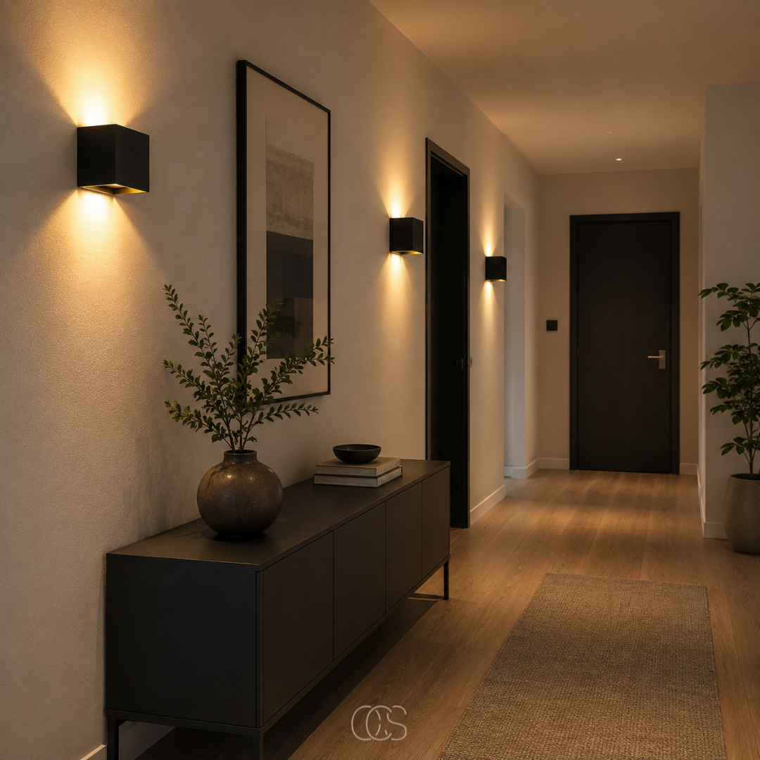 Lampada da parete ricaricabile Luxe | Luce con sensore quadrata | Alluminio 10 × 10 cm