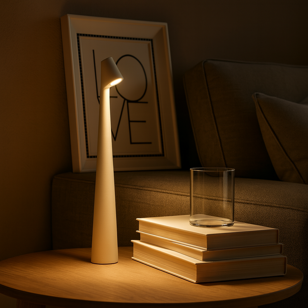 Lampada da tavolo LED ricaricabile senza fili con dimmer touch
