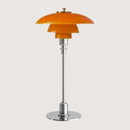 Lampada da tavolo nordica in vetro con luce calda ambientale