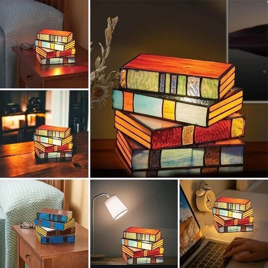 Lampada Libri in Vetro Colorato
