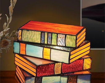 Lampada Libri in Vetro Colorato