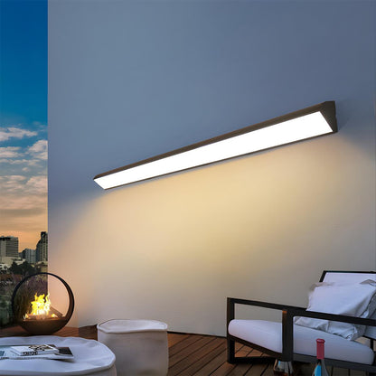Lampada da parete LED lineare da esterno in alluminio | COB LED con dimmerazione continua 3000K-6000K | IP65 impermeabil