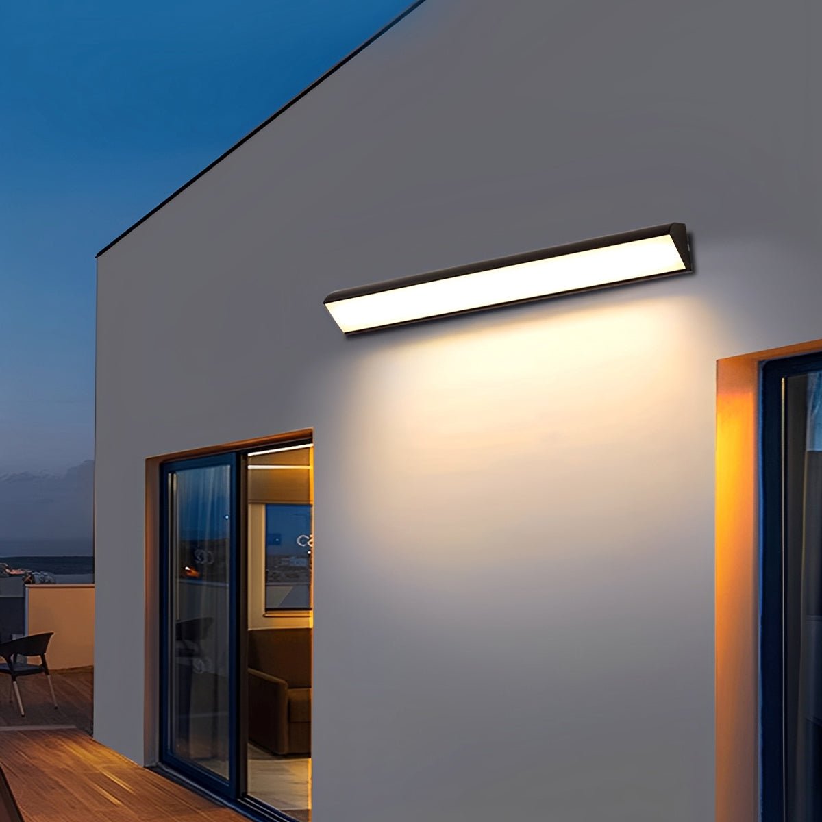 Lampada da parete LED lineare da esterno in alluminio | COB LED con dimmerazione continua 3000K-6000K | IP65 impermeabil