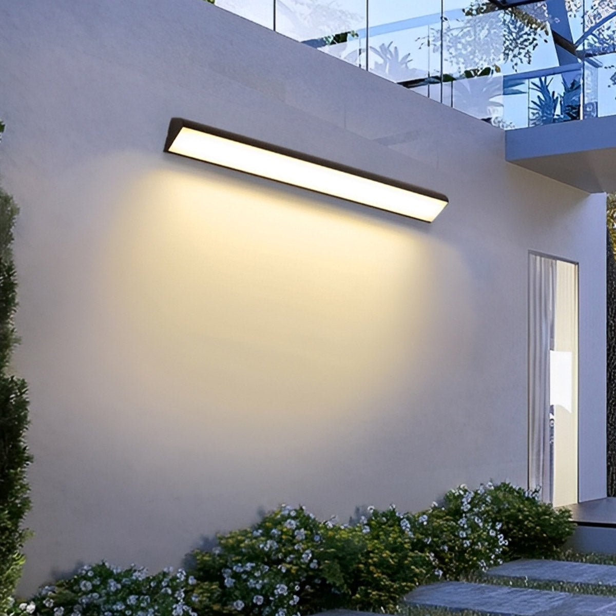 Lampada da parete LED lineare da esterno in alluminio | COB LED con dimmerazione continua 3000K-6000K | IP65 impermeabil