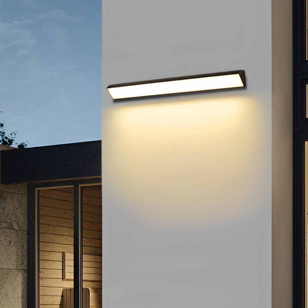 Lampada da parete LED lineare da esterno in alluminio | COB LED con dimmerazione continua 3000K-6000K | IP65 impermeabil