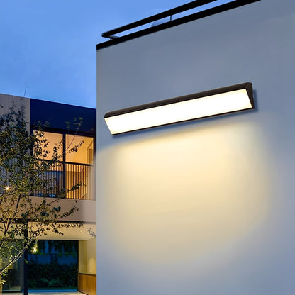 Lampada da parete LED lineare da esterno in alluminio | COB LED con dimmerazione continua 3000K-6000K | IP65 impermeabil