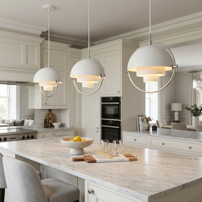 Lampada a sospensione geometrica con sfera regolabile Bauhaus moderna per cucina