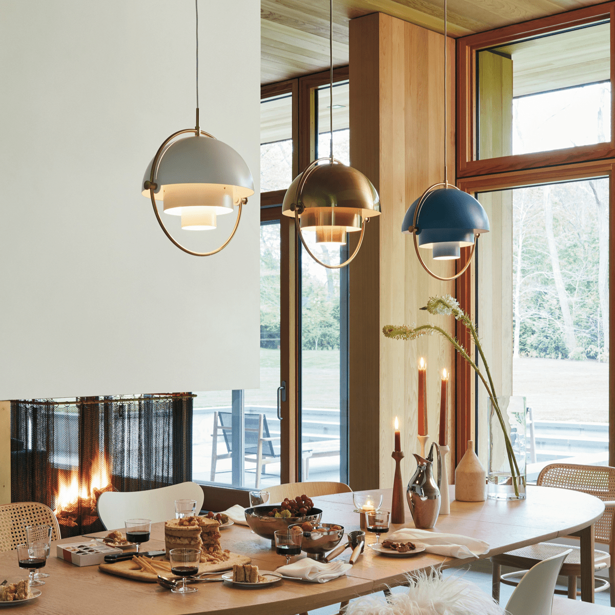 Lampada a sospensione geometrica con sfera regolabile Bauhaus moderna per cucina