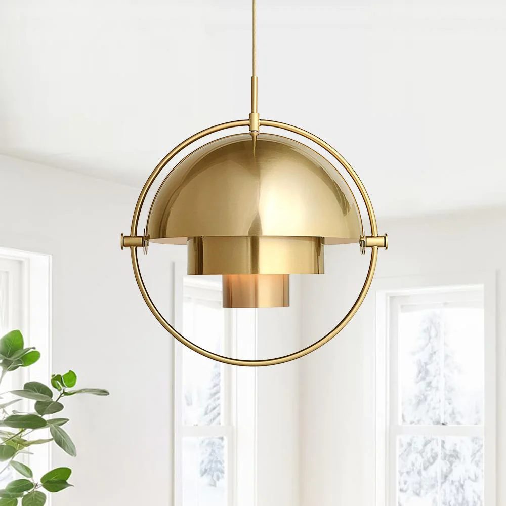 Lampada a sospensione geometrica con sfera regolabile Bauhaus moderna per cucina