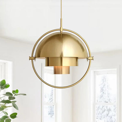 Lampada a sospensione geometrica con sfera regolabile Bauhaus moderna per cucina