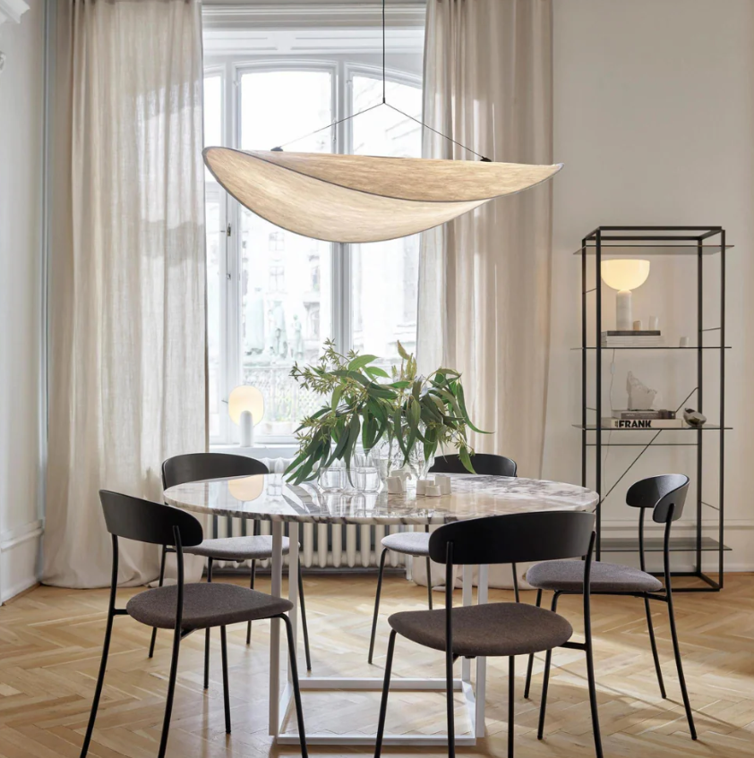 Lampadario a Sospensione SoraHaze con Luce Rilassante in Stile Japandi