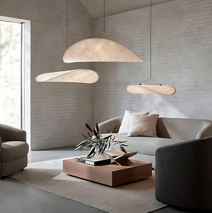 Lampadario a Sospensione SoraHaze con Luce Rilassante in Stile Japandi