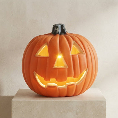 Lanterna LED di Halloween a forma di zucca con luce a batteria