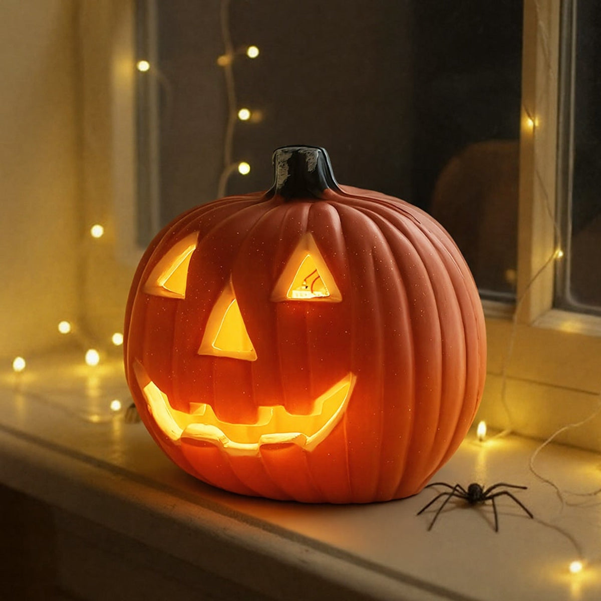 Lanterna LED di Halloween a forma di zucca con luce a batteria