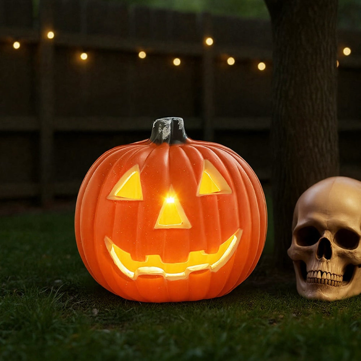 Lanterna LED di Halloween a forma di zucca con luce a batteria