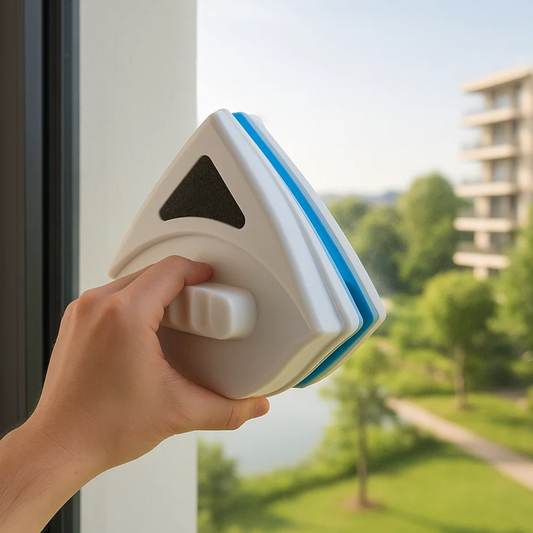Lavavetri magnetico doppio per vetri da 3–8 mm, senza aloni