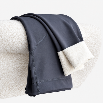 Leggings premaman felpati con pannello di supporto per il pancione