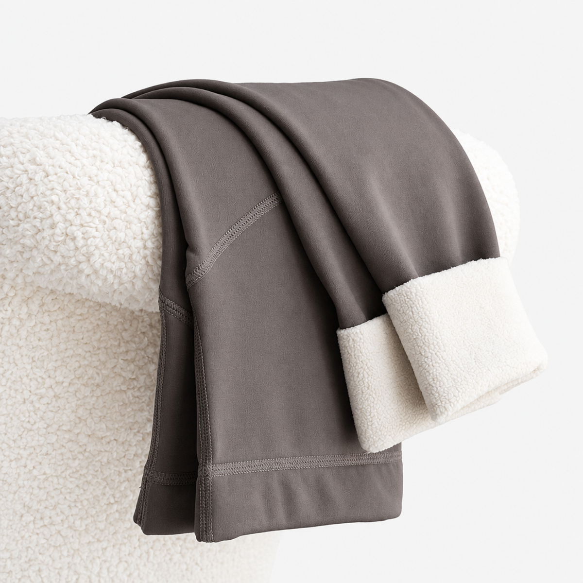 Leggings premaman felpati con pannello di supporto per il pancione