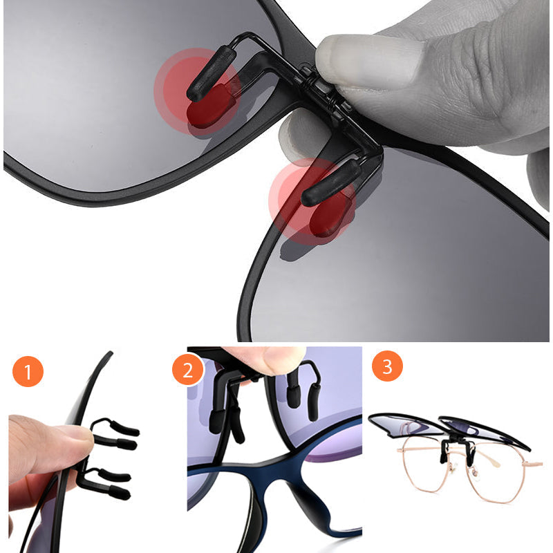 Lenti da sole clip-on per occhiali da vista