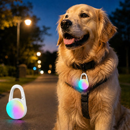 Luce LED di sicurezza ricaricabile con clip per cani per passeggiate notturne