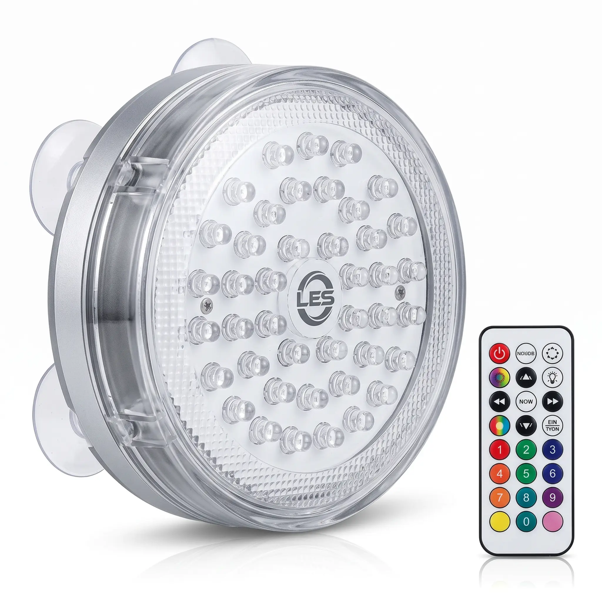 Luce LED Subacquea Impermeabile con Telecomando e Ventosa Magnetica