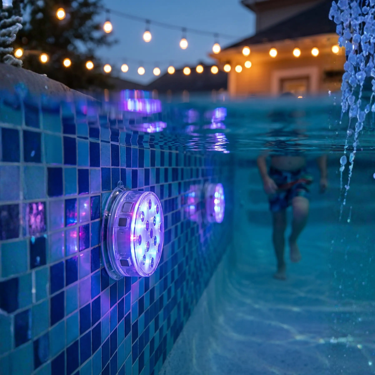 Luce LED Subacquea Impermeabile con Telecomando e Ventosa Magnetica
