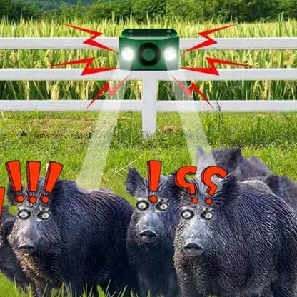 Luci solari dissuasive per animali con allarme sonoro