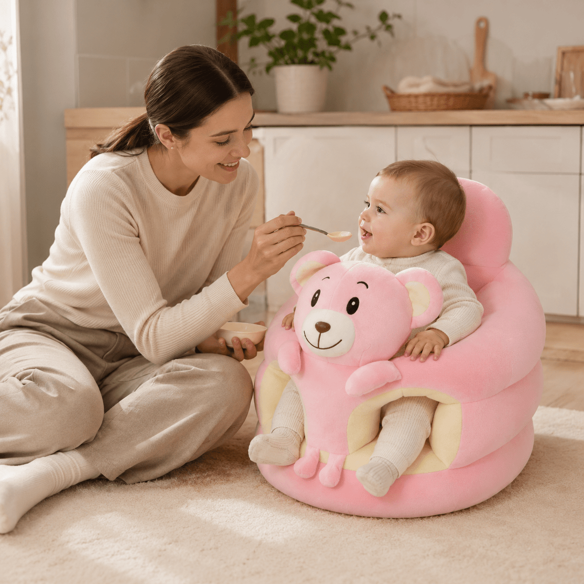 Luna Nest Seggiolino da Pavimento per Neonati con Supporto Seduta