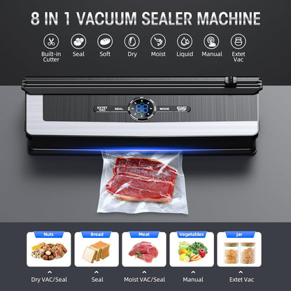 Macchina sottovuoto professionale 8 in 1 con taglierina integrata di precisione