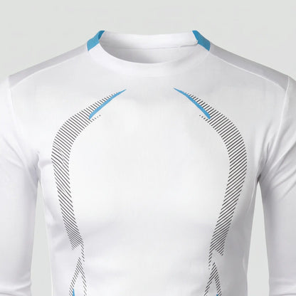 Maglia running a maniche lunghe da uomo - Base layer ad asciugatura rapida - T-shirt da trekking