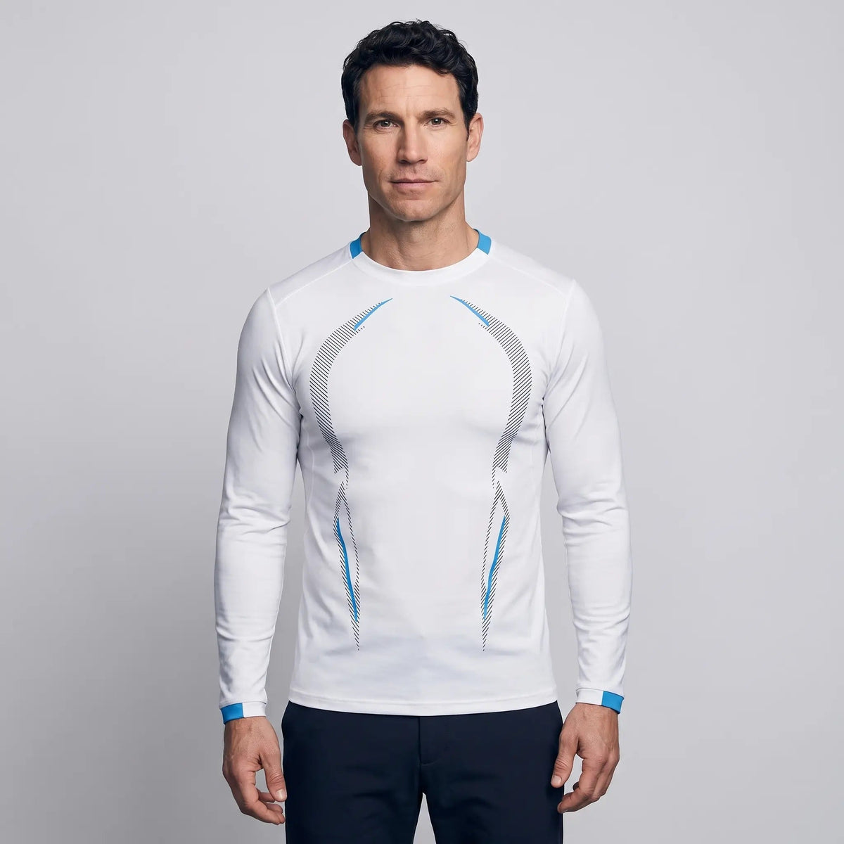 Maglia running a maniche lunghe da uomo - Base layer ad asciugatura rapida - T-shirt da trekking