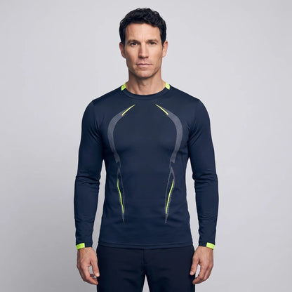 Maglia running a maniche lunghe da uomo - Base layer ad asciugatura rapida - T-shirt da trekking