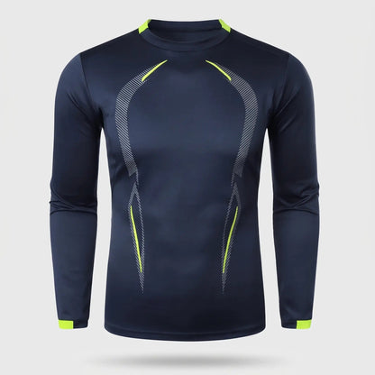 Maglia running a maniche lunghe da uomo - Base layer ad asciugatura rapida - T-shirt da trekking