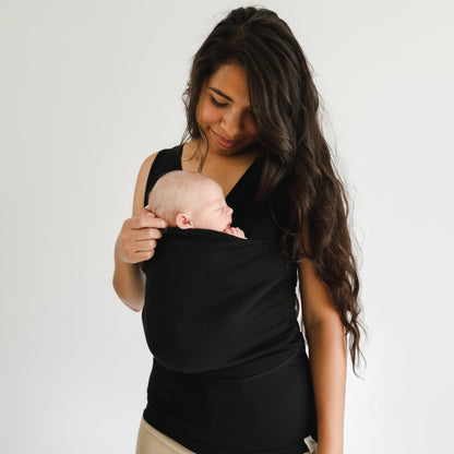 Maglietta babywearing con marsupio integrato in cotone elasticizzato, lavabile in lavatrice