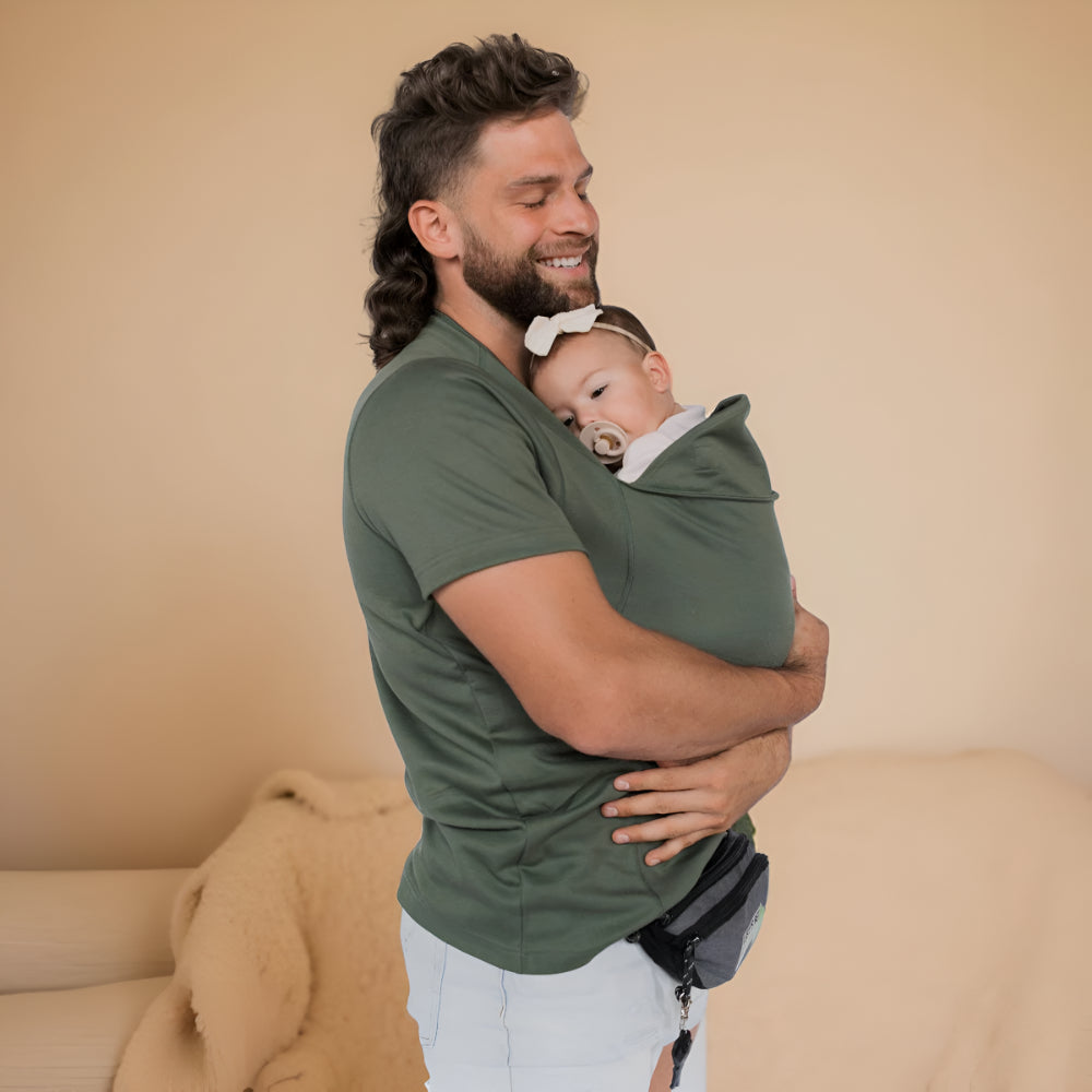 Maglietta porta bebè a mani libere stile fascia integrata