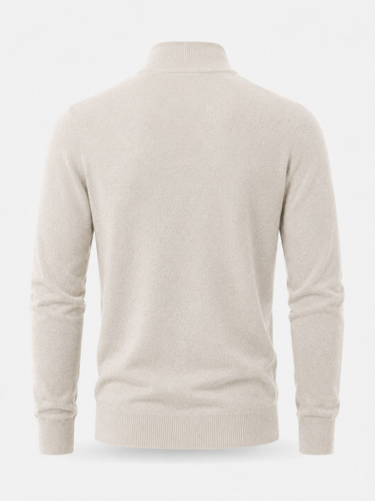 Maglione da uomo in lana merino con scollo a V e dettaglio zip