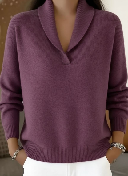 Maglione elegante con scollo a V
