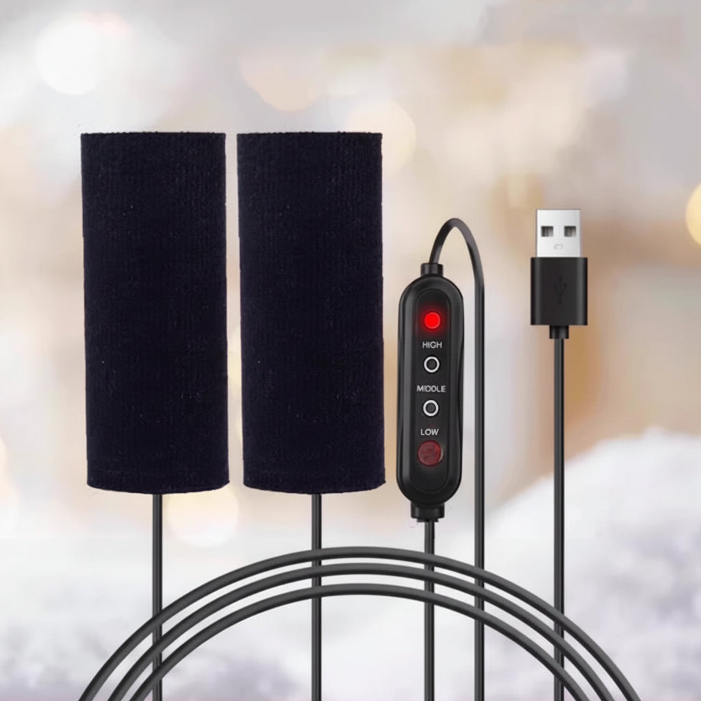 Manopole riscaldate per manubrio — alimentazione USB, controllo temperatura