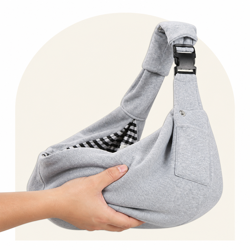 Marsupio ergonomico a tracolla per animali domestici (fino a 6,5 kg)