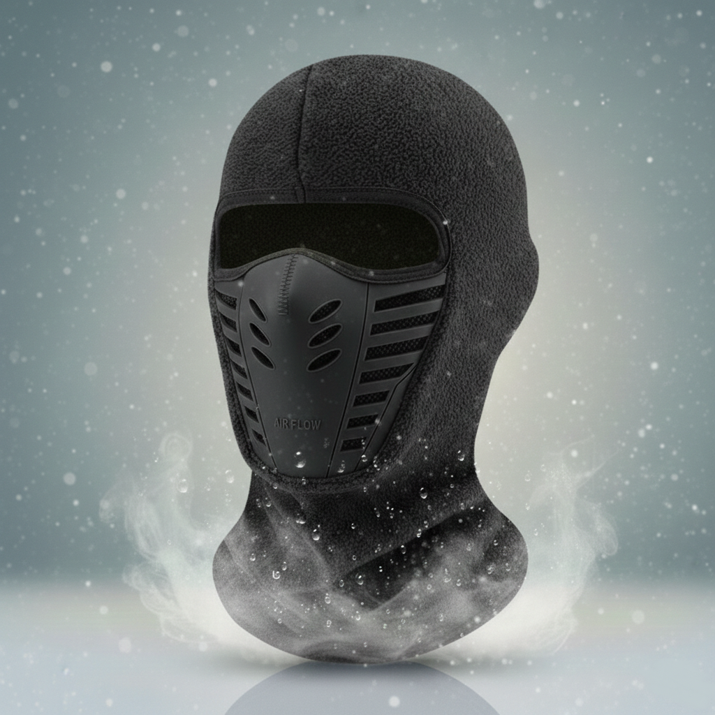Maschera facciale invernale calda — copertura termica antivento