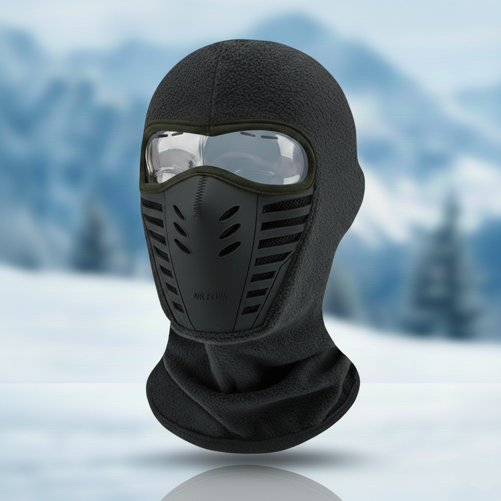 Maschera facciale termica antivento — misto termico morbido, avvolgimento sicuro