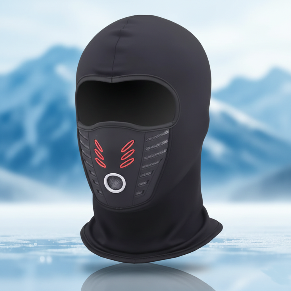 Maschera facciale termica antivento — misto termico morbido, avvolgimento sicuro