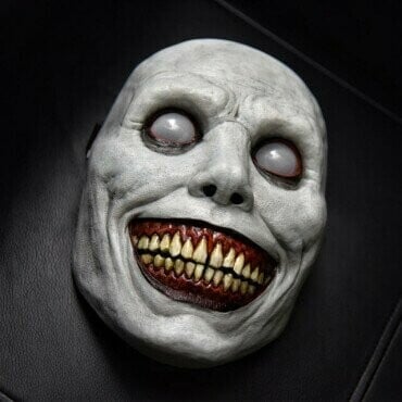 Maschera di Halloween spaventosa, maschera horror demone sorridente in lattice per adulti, maschera inquietante per fest