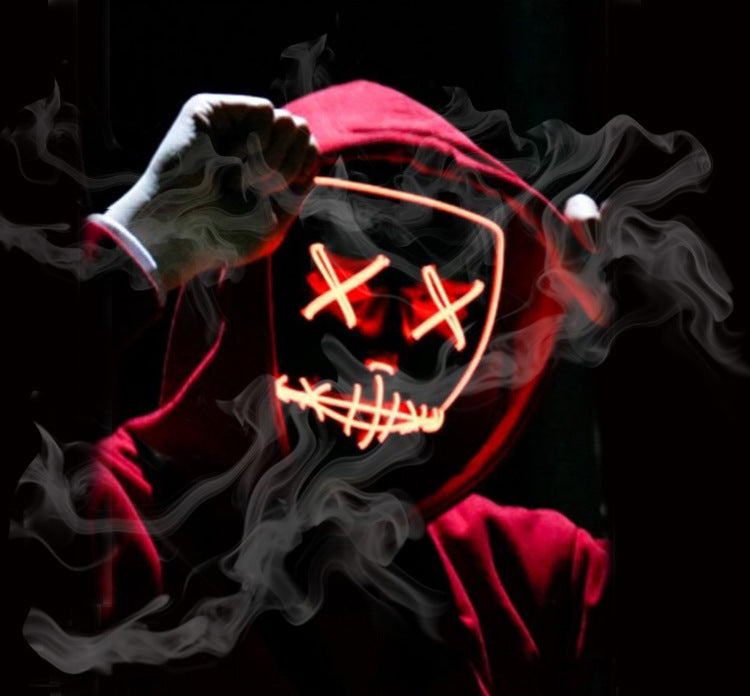 Maschera di Halloween spaventosa, maschera horror demone sorridente in lattice per adulti, maschera inquietante per fest