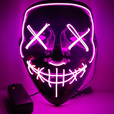 Maschera di Halloween spaventosa, maschera horror demone sorridente in lattice per adulti, maschera inquietante per fest