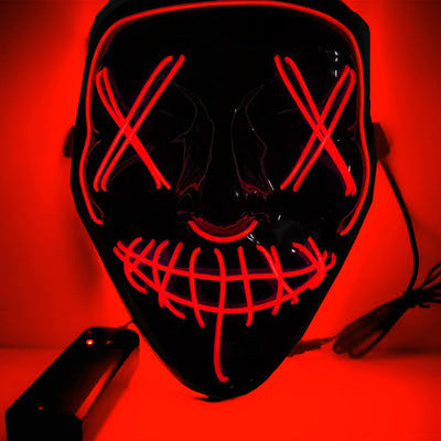 Maschera di Halloween spaventosa, maschera horror demone sorridente in lattice per adulti, maschera inquietante per fest