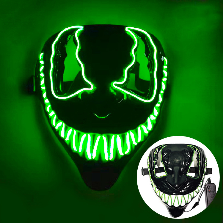 Maschera di Halloween spaventosa, maschera horror demone sorridente in lattice per adulti, maschera inquietante per fest