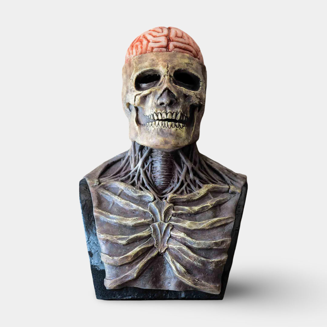 Maschera Halloween teschio con mandibola mobile accessorio cosplay
